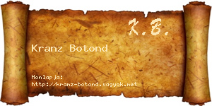 Kranz Botond névjegykártya